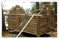 Traditional log cabin construction
