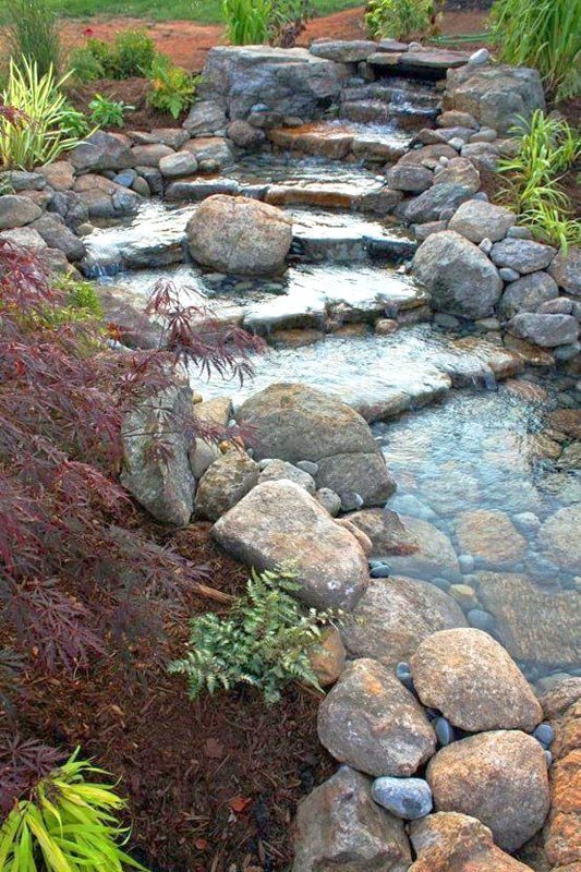 Add a water feature to your sloping garden design