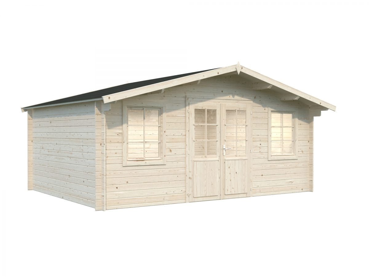 Klara (17.0 sqm) large low cost garden log cabin