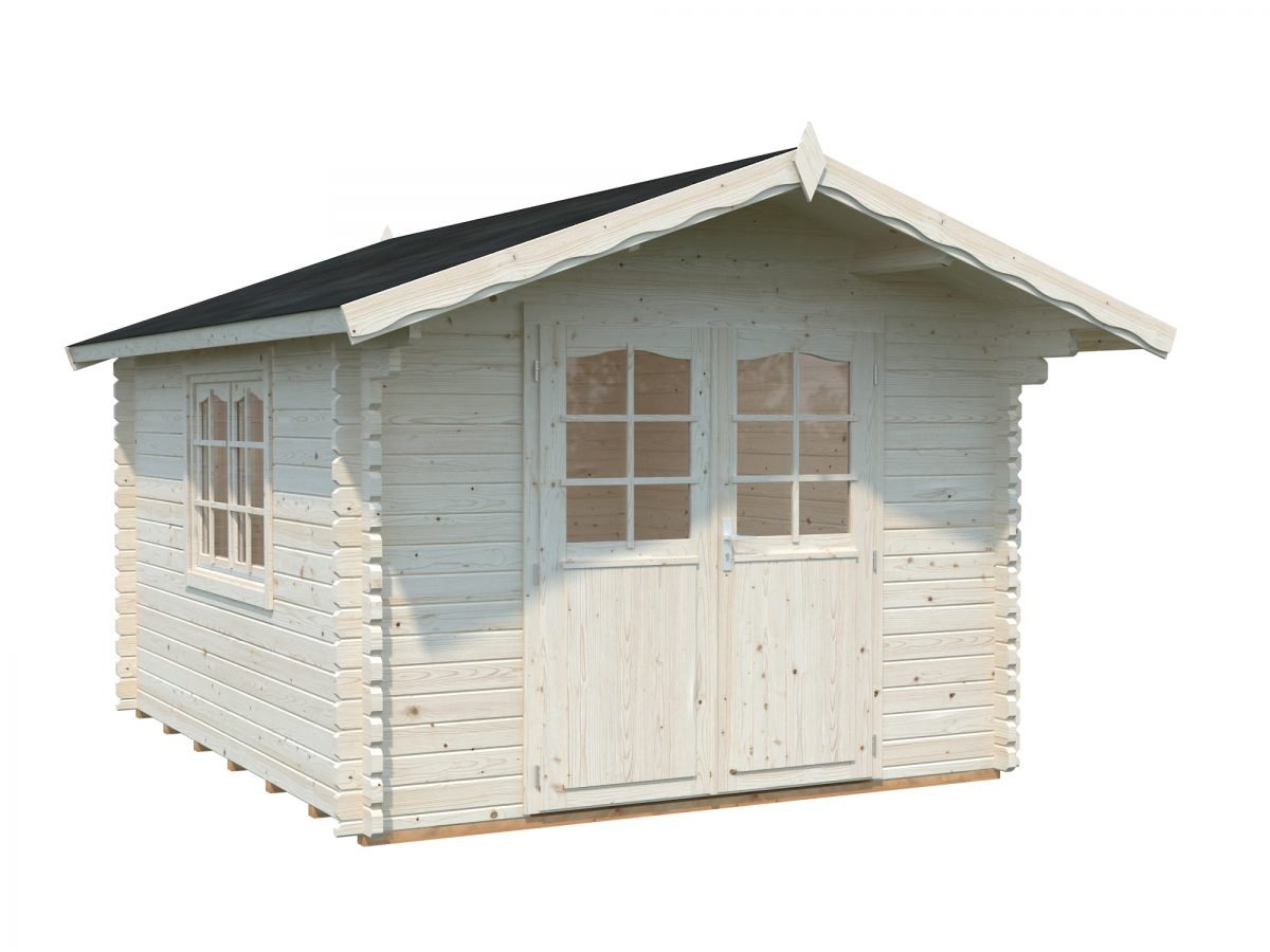 Sally (10.2 sqm) compact Nordic style log cabin - GardenLife Log Cabins