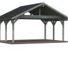 Robert (20.6 sqm) traditional timber carport for two cars