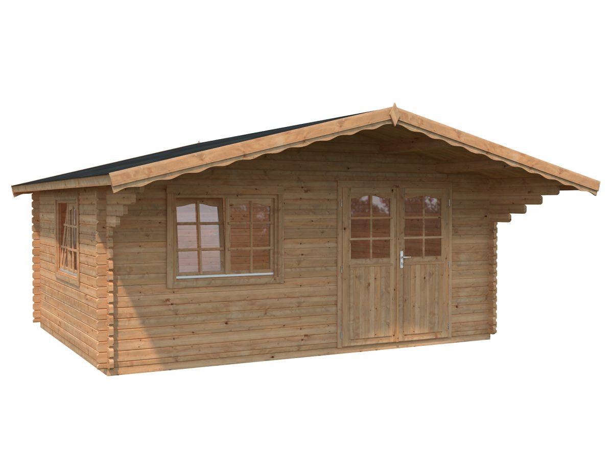 Sally (19.1 sqm) large Scandinavian style log cabin