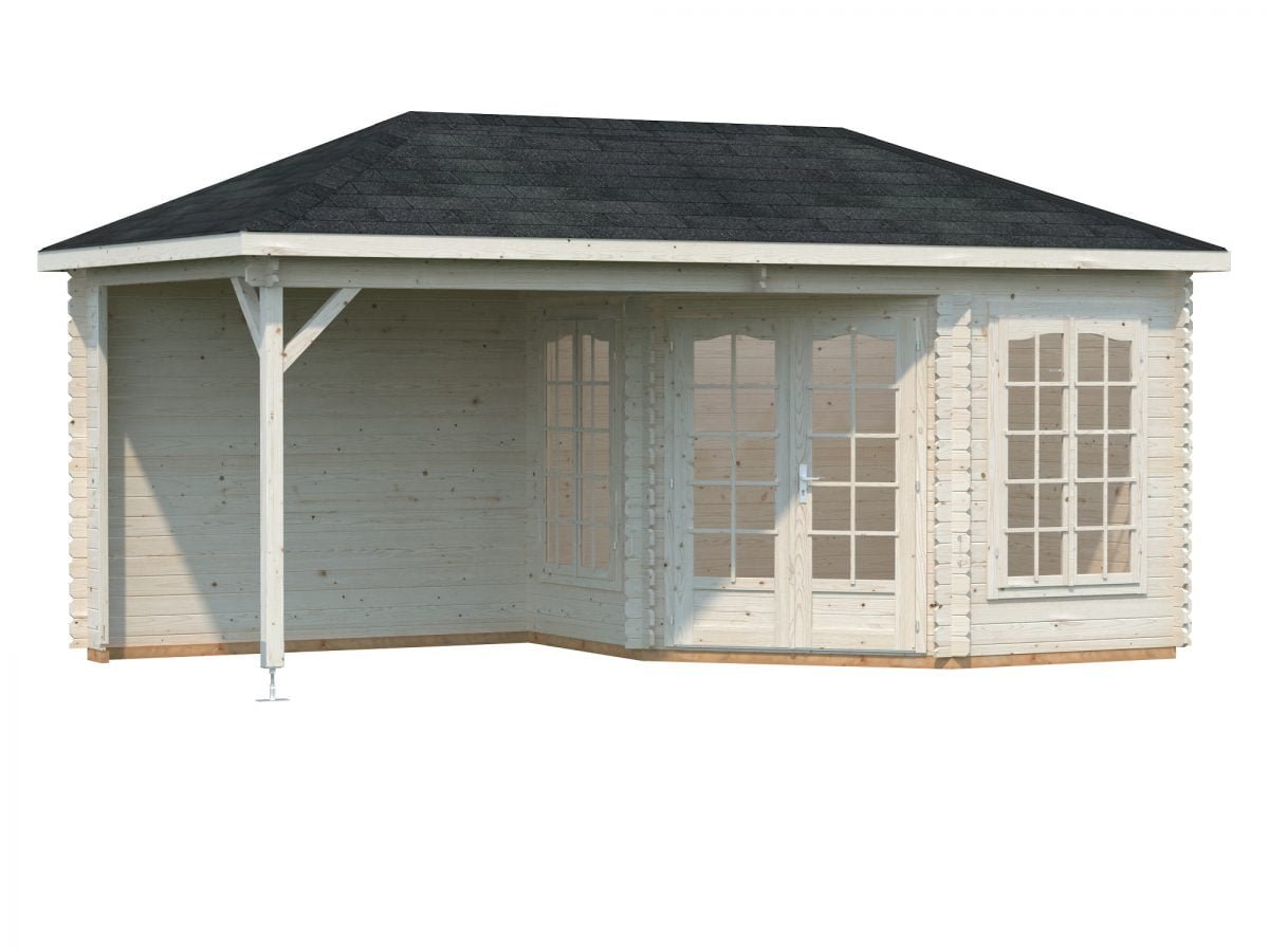Melanie (6.8 sqm + 8.3 sqm) pavilion summer house with canopy