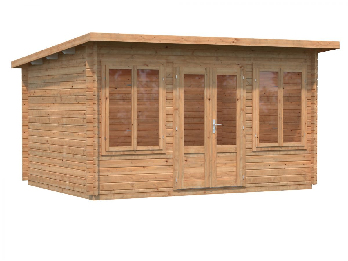 Lisa (11.5 sqm) pent timber garden room - GardenLife Log Cabins