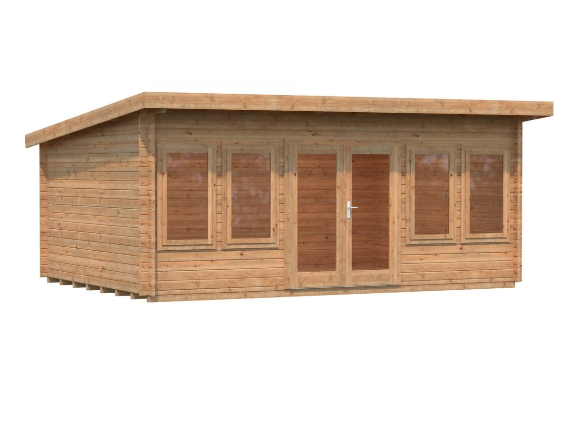 Lisa (19.4 sqm) spacious pent summer house - GardenLife Log Cabins