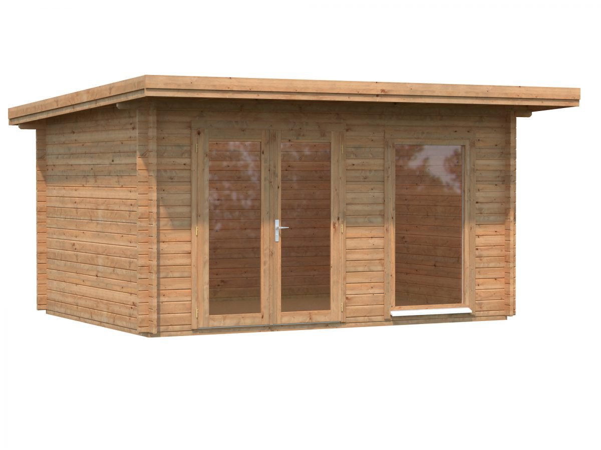 Heidi (11.7 sqm) modern light garden room - GardenLife Log Cabins