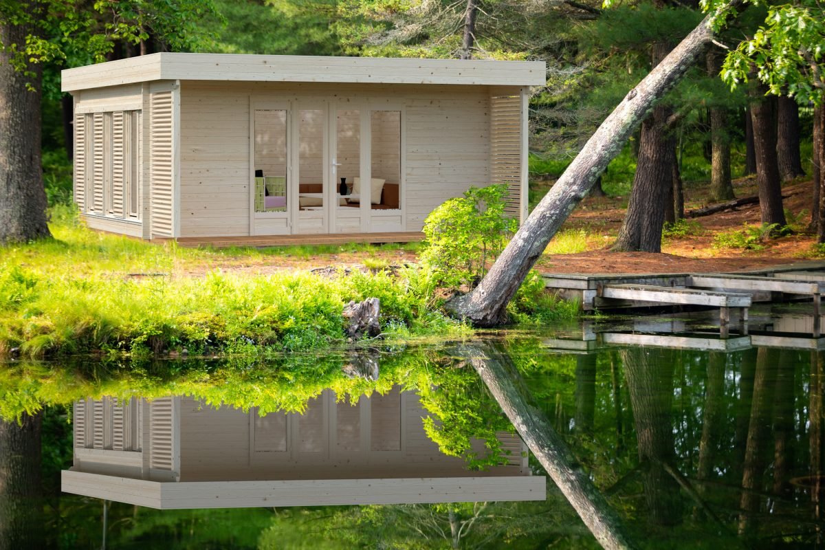 Caroline (20.2 sqm) large summer house with panels GardenLife Log Cabins